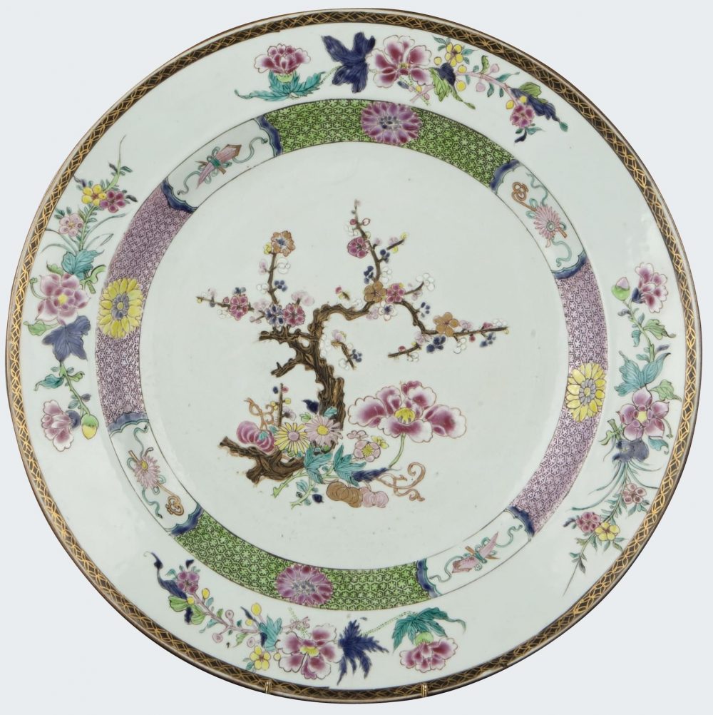 chinese export porcelain famille rose yongzheng charger