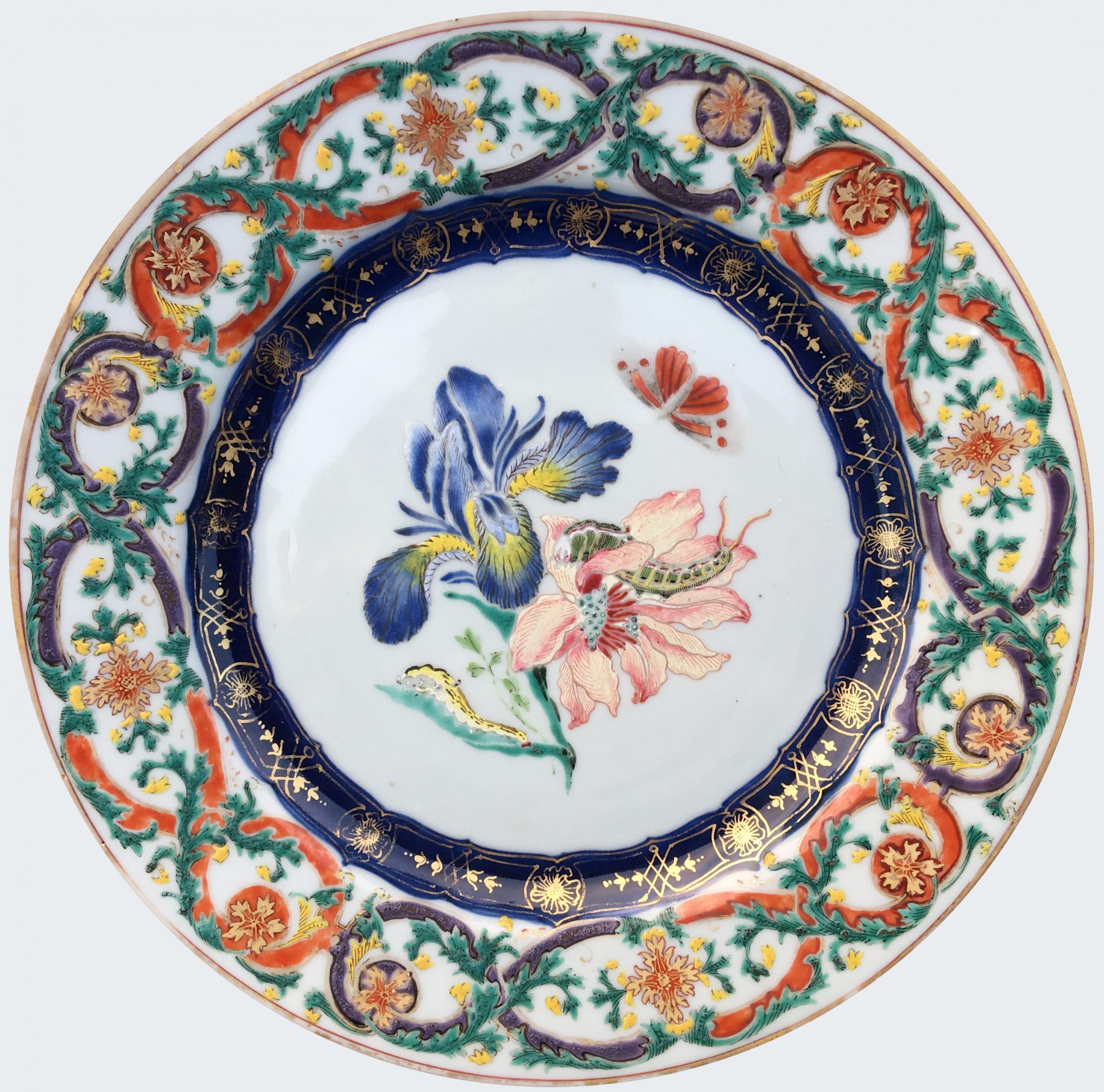 Chinese export porcelain Merian botanical qianlong pronk